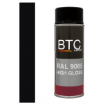 BTC-Line alkydlak hoogglans zwart (RAL 9005) - 400 ml