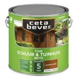 Cetabever schuur & tuinhuis beits transparant zijdeglans donker eiken - 2,5 liter