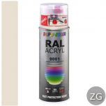 Dupli-Color acryllak zijdeglans RAL 9001 creme wit - 400 ml