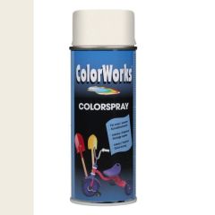 Motip Colorspray zijdeglanslak RAL 9010 zuiver wit - 400 ml.