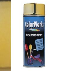 Motip Colorspray hoogglanslak goud chroomeffect - 400 ml.