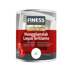 Finess Hoogglanslak - wit - 750 ml.