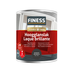 Finess Hoogglanslak - antraciet grijs (RAL 7016) - 750 ml.