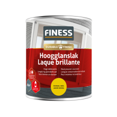 Finess Hoogglanslak - signaal geel - 750 ml.