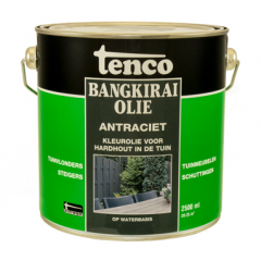 Tenco bangkirai olie antraciet - 2,5 liter