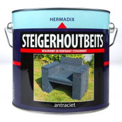 Hermadix steigerhoutbeits antraciet - 2,5 liter