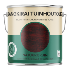 Bangkirai Tuinhoutolie - natuur bruin - bangkirai olie - biobased - 2.5 liter