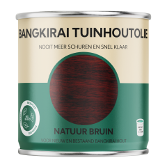 Bangkirai Tuinhoutolie - natuur bruin - hardhout olie - biobased - 750 ml
