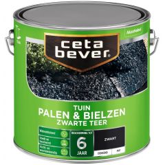 Cetabever palen & bielzen zwarte teer - 2,5 liter