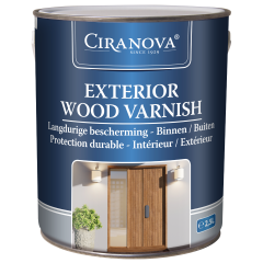 Ciranova Exterior Wood Varnish - Transparant Blank Hout - Houtvernis - 750 ml