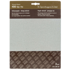 Copenhagen Gold schuurpapier droog waterproof - fijn 28 x 23 cm (3 stuks)
