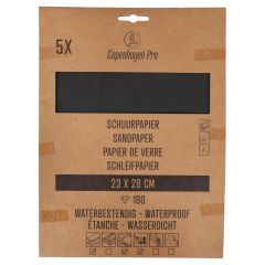 Copenhagen Pro schuurpapier - waterproof - korrel 180 - 5 stuks - 28 x 23 cm