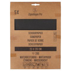 Copenhagen Pro schuurpapier - waterproof - korrel 280 - 5 stuks - 28 x 23 cm
