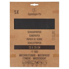 Copenhagen Pro schuurpapier - waterproof - korrel 600 - 5 stuks - 28 x 23 cm