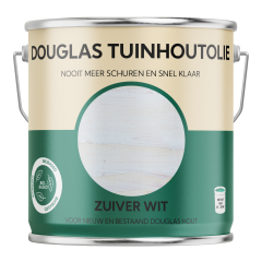 Douglas Tuinhoutolie - zuiver wit - douglas olie - biobased - 2,5 liter
