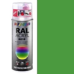 Dupli-Color acryl hoogglans RAL 6018 geelgroen - 400 ml.