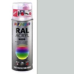 Dupli-Color acryl zijdemat RAL 9006 blank aluminiumkleurig - 400 ml.