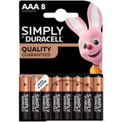 Duracell Simply batterijen - AAA - 8-pack