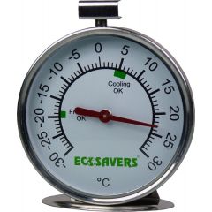 EcoSavers thermometer - RVS - advieswaarden voor koelkast en vriezer