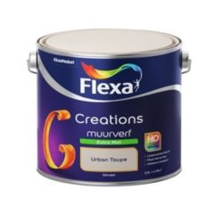 Flexa creations muurverf extra mat urban taupe 3024 - 2.5 liter.