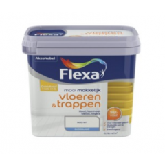 Flexa mooi makkelijk vloeren & trappen lak wit - 750 ml.