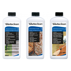 Glutoclean reinigingsset buiten - 3-delig - paden & terrassen - bakstenen & gevels - hogedrukreiniger additief - 3 x 1 liter