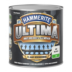 Hammerite Ultima metaallak mat wit (RAL 9016) - 250 ml