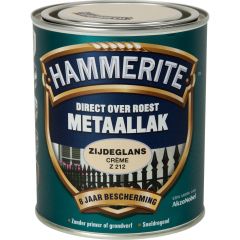 Hammerite direct over roest metaallak zijdeglans crème - 750 ml.