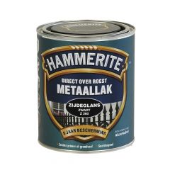 Hammerite direct over roest metaallak zijdeglans zwart - 750 ml.