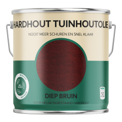 Hardhout Tuinhoutolie - diep bruin - hardhout olie - biobased - 2.5 liter