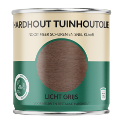 Hardhout Tuinhoutolie - licht grijs - hardhout olie - biobased - 750 ml