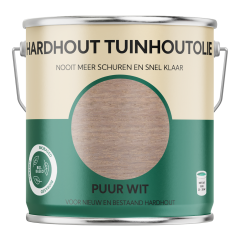 Hardhout Tuinhoutolie - puur wit - hardhout olie - biobased - 2.5 liter
