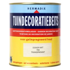 Hermadix tuindecoratiebeits dover wit - 750 ml.