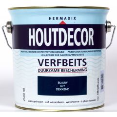 Hermadix houtdecor verfbeits blauw - 2,5 liter