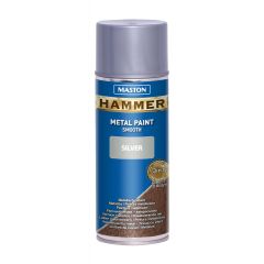 Maston Hammer - metaalverf - zilver - smooth - spuitlak - 400 ml