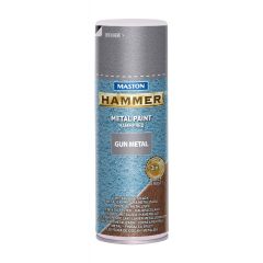 Maston Hammer - metaalverf - gun metal grey - hamerslag - spuitlak - 400 ml