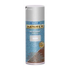 Maston Hammer - metaalverf - zilver - hamerslag - spuitlak - 400 ml