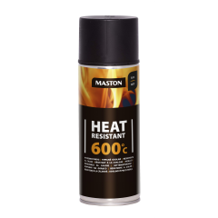 Maston Heat Resistant 600°C - Mat - Zwart - Hittebestendige Spuitlak - 400 ml