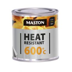 Maston Heat Resistant 600°C - Mat - Zilver - Hittebestendige Verf - 250 ml