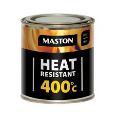 Maston Heat Resistant 400°C - Mat - Zwart - Hittebestendige Verf - 250 ml