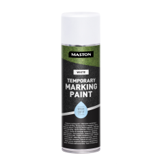 Maston Temporary Marking Paint - Mat - Wit - Tijdelijke Markeringsspray - 500 ml