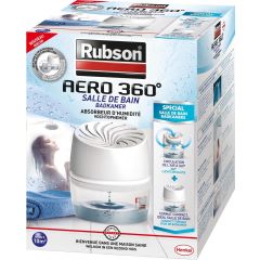 Rubson vochtopnemer Aero 360 - badkamer - ruimtes tot 10 m² met hoge luchtvochtigheid - 450 gram
