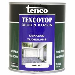 Tenco tencotop houtbescherming dekkend zijdeglans wit (64) - 750 ml.