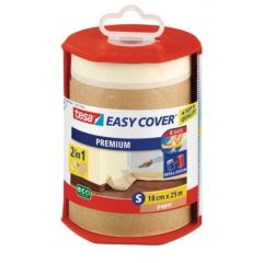 Tesa easy cover eco papier + afplakband in dispenser 25 m x 180 mm.