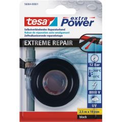 Tesa extreme repair reparatietape zwart - 2,5 meter x 19 mm.