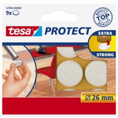 Tesa protect vilt wit 26 mm. - 9 stuks