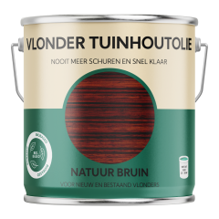 Vlonder Tuinhoutolie - natuur bruin - hardhout olie - biobased - 2.5 liter