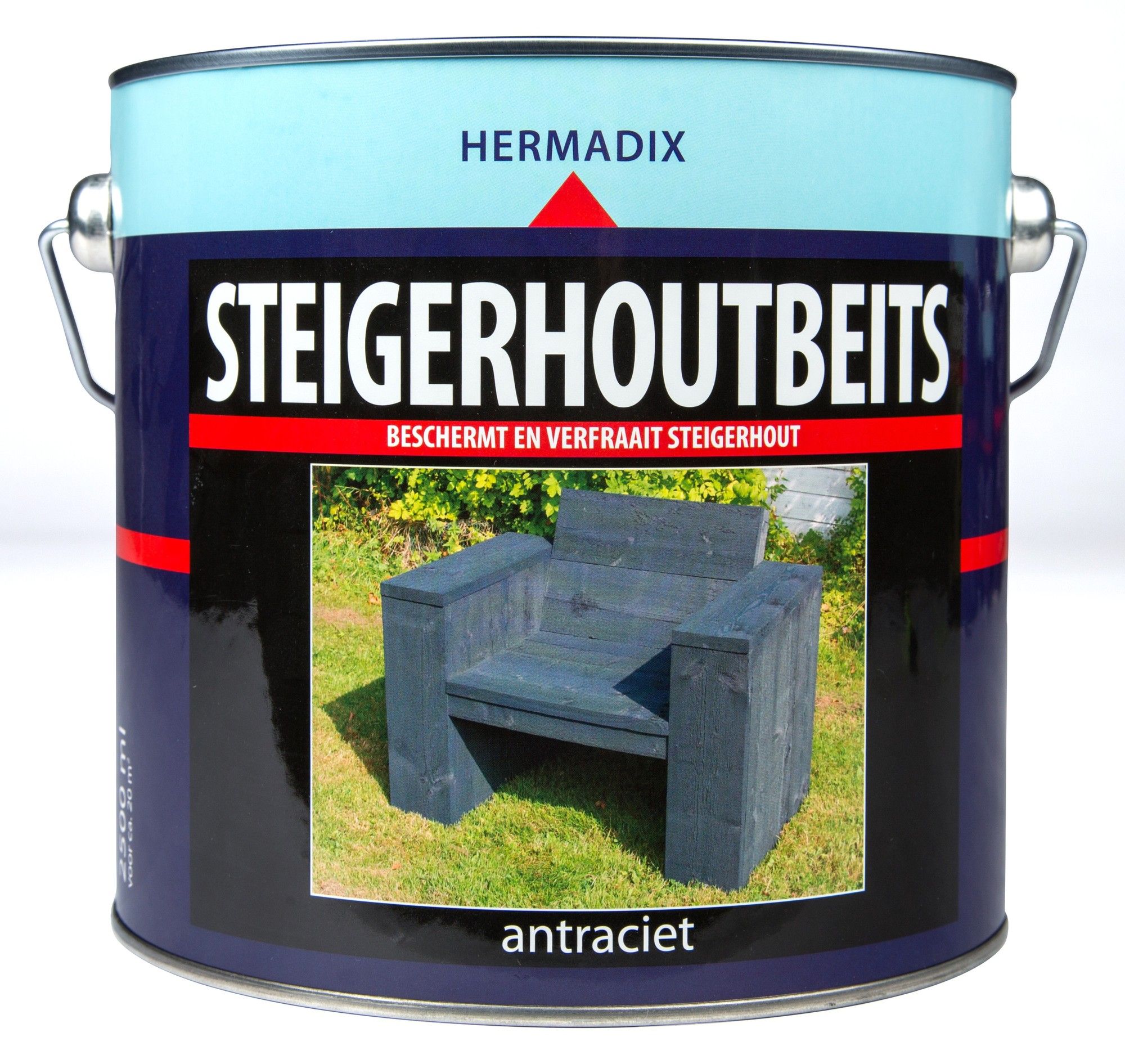 kiem verontschuldiging Volwassen Hermadix steigerhoutbeits antraciet - 2,5 liter | Bullstore.nl