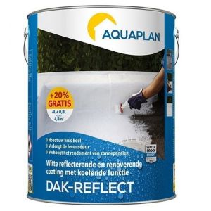 Aquaplan Dak-Reflect - renoverende en koelende coating - verhoogt rendement zonnepanelen - 4,8 liter
