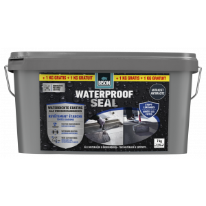 Bison waterproof seal - antraciet - stopt lekkages - gebruiksklaar - ook op vochtige ondergronden - 6 kg + 1 kg gratis